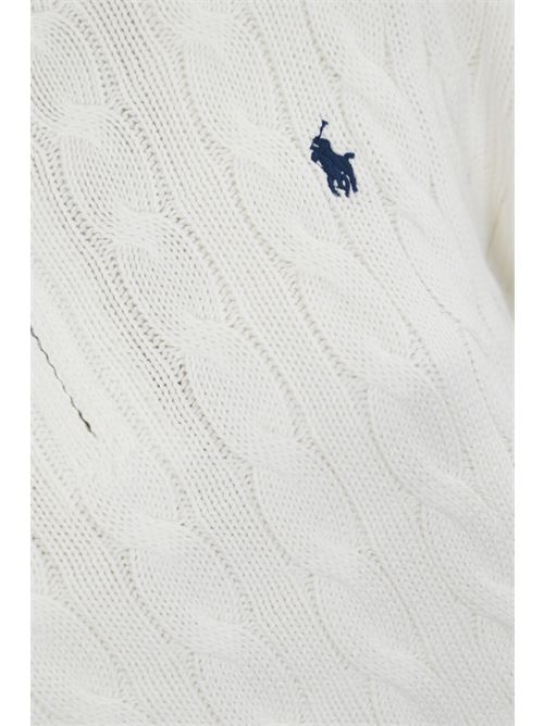 Maglia intrecciata in cotone con zip POLO RALPH LAUREN | 211963467001